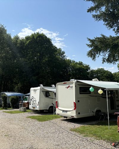 Camping car au camping